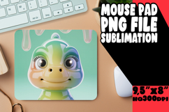 Joyful Desk Pad Sublimation PNG, Cute Dino Product Image 1