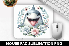 Shark, Cute Animal Mouse Pad PNG, Animal Lover Gift Product Image 1