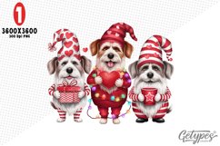Valentine Dog Sublimation Clipart - High Quality Design Product Image 1