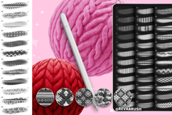Knit Texture Procreate Brush Set Sweater, Cable Knit Product Image 3