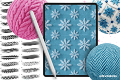 Knit Texture Procreate Brush Set Sweater, Cable Knit Product Image 6