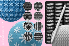 Knit Texture Procreate Brush Set Sweater, Cable Knit Product Image 8