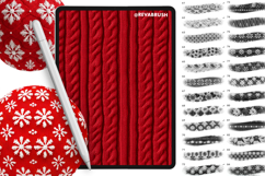 Knit Texture Procreate Brush Set Sweater, Cable Knit Product Image 9