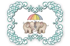 Digital Scrapbooking Kit - Vintage Elephants Product Image 3