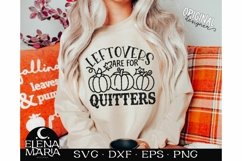 Thanksgiving Fall Humor Leftovers Are For Quitters SVG File Product Image 1