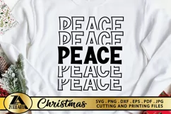 Christmas SVG PNG EPS DXF Peace SVG Cutting Printing File Product Image 1