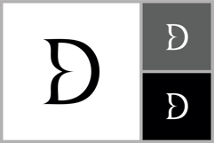 Stylized Letter D Symbol Product Image 1