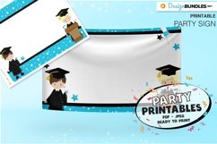 Printable Graduation boy Party sign - Printable Party Product Image 1