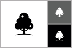 Simple Tree Silhouette Illustration for Nature and Park Product Image 1