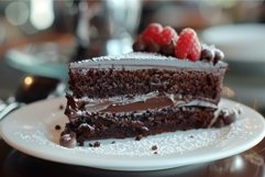 Delectable chocolate layer cake with berries Product Image 1