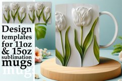 Floral Harmony: 3D Mug Sublimation Product Image 1