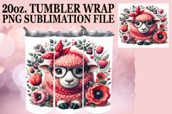 Blissful Sublimation 20oz tumbler wrap, Cute Animals Product Image 1