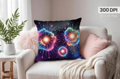 Happy New Year PNG Pillow, Festive New Year&#039;s Eve 2026 PNG Product Image 1