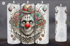 4 Creepy Clown Tumbler Wrap Sublimations, 20 oz Product Image 3