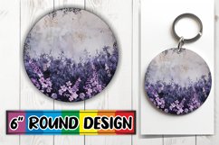 Glittering Petal Glitter Sublimation Circle: Keychain, Coast Product Image 1