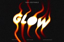Melting Fire Glow Text Effect Template Product Image 1