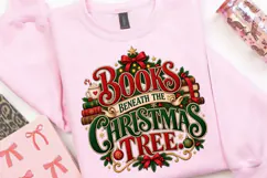 Books Beneath the Christmas Tree PNG, Christmas Book Lover Product Image 3