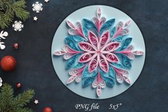 Snowflake christmas ornament, Pink Christmas decoration Product Image 1