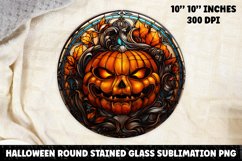 Halloween Stained Glass Sublimation PNG | Pumpkin | Ghost Product Image 1