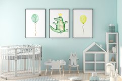 Little Crocodile, Kids Watercolor Clipart. Product Image 3