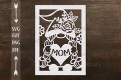 Mom Mum Dad Birthday Mothers Fathers day svg cut out card Product Image 5