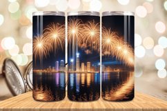 Festive Happy New Year Tumbler Wrap 2026: 20oz Skinny Tumble Product Image 1