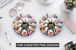 Tarantula Car Coaster Sublimation| Animal Coaster PNG Product Image 1