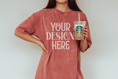 Comfort Colors 1717 Pepper T-shirt Mockups, Real Model Product Image 1