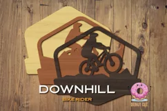 Downhill Bike Rider laser cut files SVG for Glowforge Cricut Product Image 2
