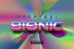 Spectral bionic editable text style effect in retro style Product Image 1
