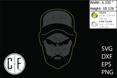 Angry Gamer Face Rhinestone Template Product Image 1