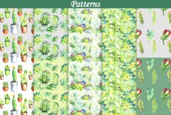 Watercolor Succulents Clip Art Set Product Image 7