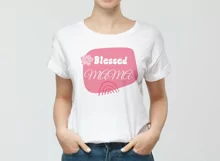 Blessed Mama quote SVG, PNG, EPS, JPG Product Image 3