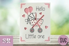 New baby card insert design| Paper cutting | Cricut Joy svg Product Image 3