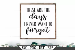 These Are The Days I Never Want To Forget SVG Product Image 1