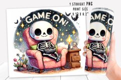 Funny skeleton Tumbler Wrap|PNG, 20 oz. Product Image 2