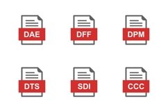 Set Of File Formats Icons Product Image 1
