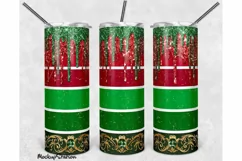 Christmas 20oz Skinny Tumbler Sublimation Design PNG Product Image 1