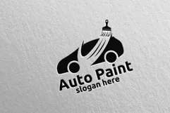 Car Painting Logo with Brush and Sport Car Concept 4 Product Image 5
