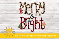 Christmas Sublimation Design Merry &amp; bright Product Image 3