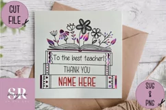 Thank you teacher card | Paper cutting | teacher card SVG Product Image 1