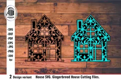 House svg. Gingerbread House silhouette Cutting Files. Product Image 1