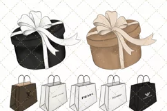 Shopping Girl Watercolor Clipart Product Image 5