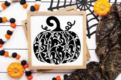 Decorative Pumpkin SVG Cut File - Halloween SVG PNG EPS DXF Product Image 2