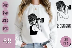 Camera woman SVG | vinyl cutting | Photography cut file Product Image 1