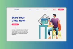 Vlogger - Hero Header & Landing Page Product Image 1