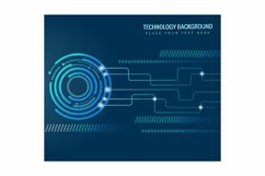 technology background circles and circuit connecting lines Product Image 1
