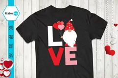 Love Gnome Svg, Valentine's Gnome Svg, Love Svg Product Image 1