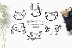 Scandinavian woodland clipart | Cute nursery clipart Product Image 1