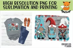 Healthcare Medical Nurse Nordic Gnome Sublimation Design Product Image 1